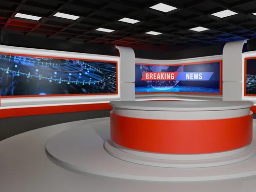 Studio broadcast predisposto per una produzione video